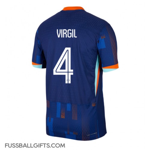 Niederlande Virgil van Dijk #4 Fußballbekleidung Auswärtstrikot EM 2024 Kurzarm